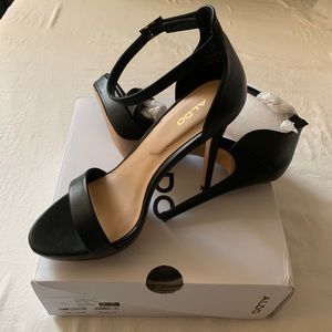 BLACK ALDO MADALENE HEELS